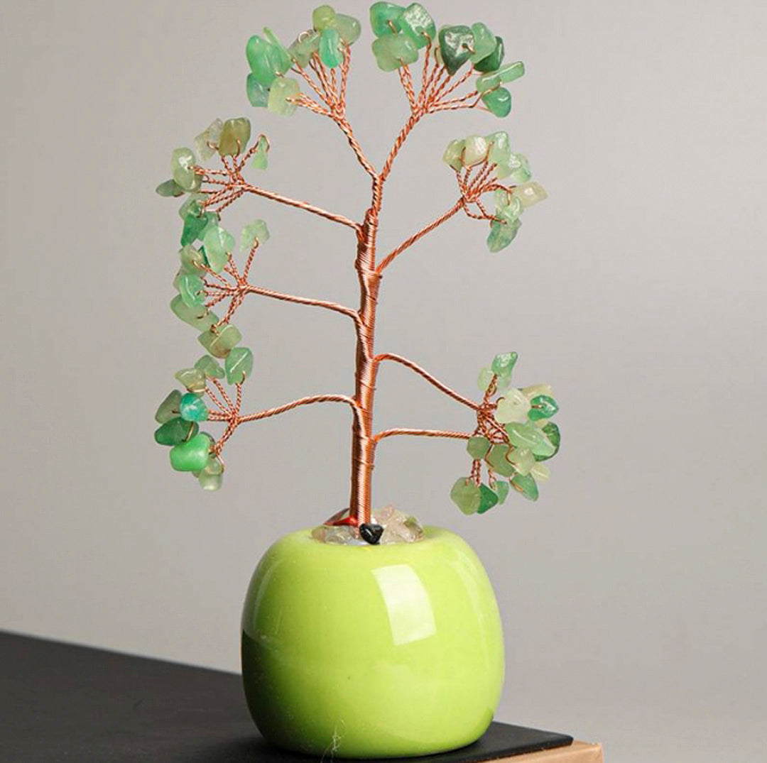 Jar-shaped crystal tree ornaments