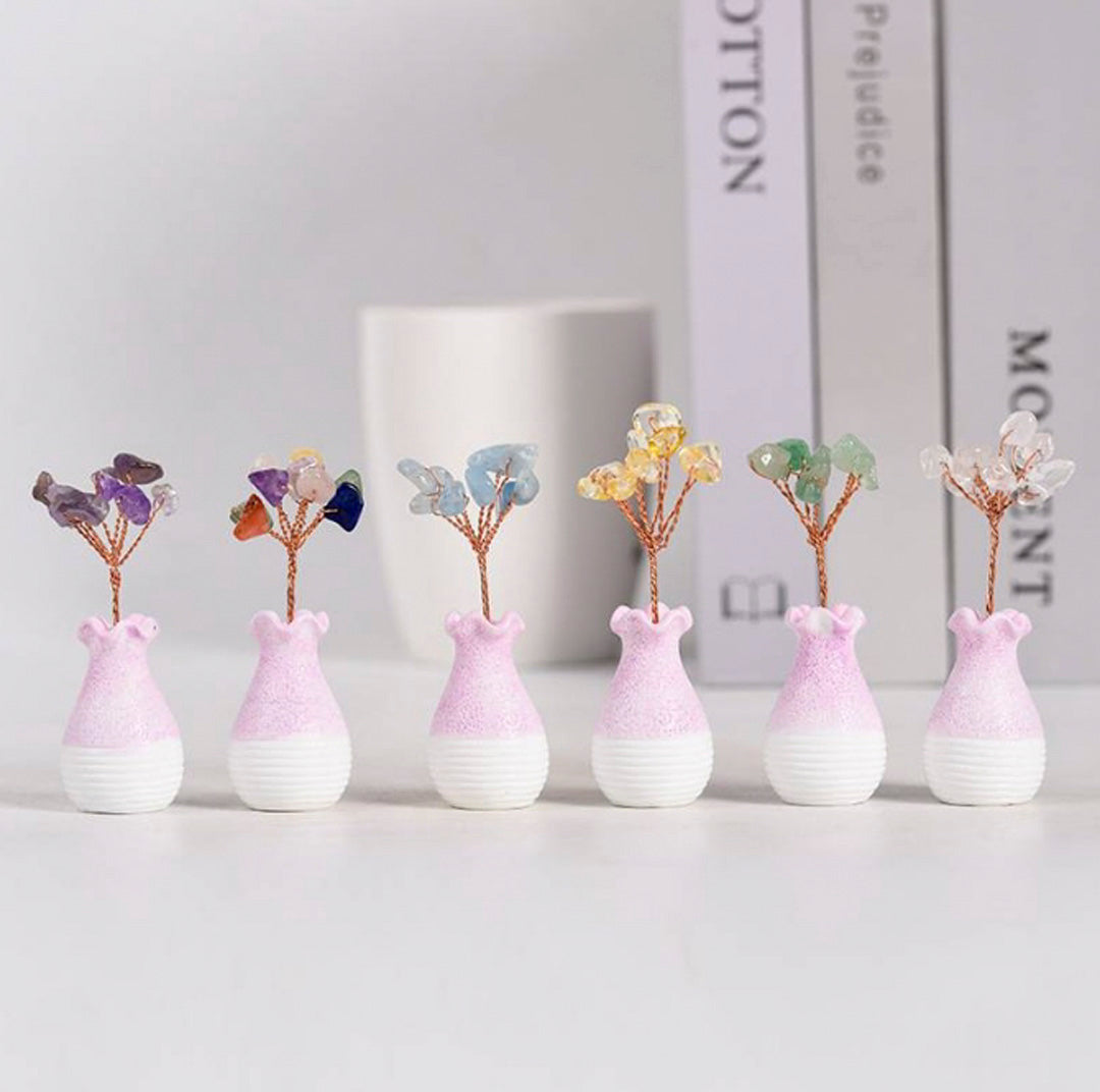 Vase-shaped crystal ornaments