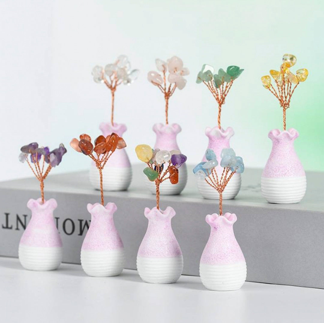 Vase-shaped crystal ornaments