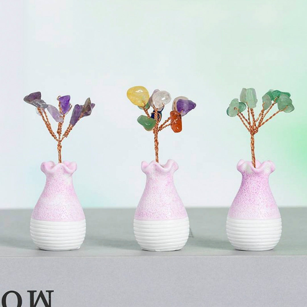 Vase-shaped crystal ornaments