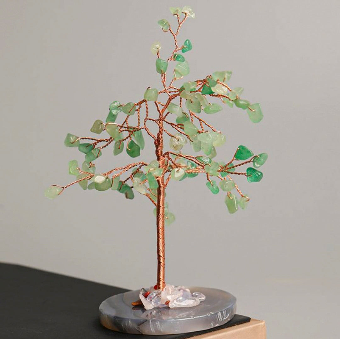 Agate base crystal tree ornament