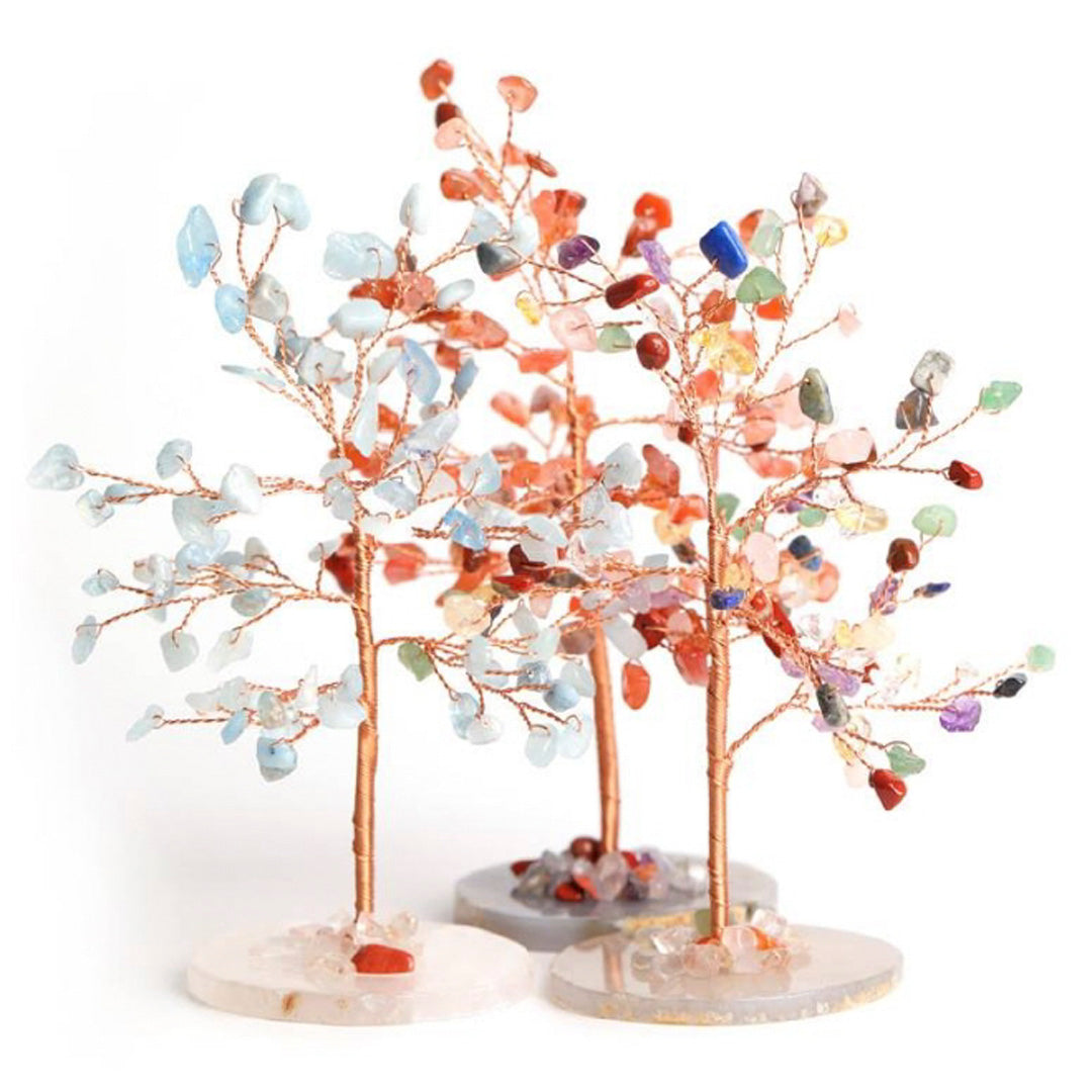 Agate base crystal tree ornament