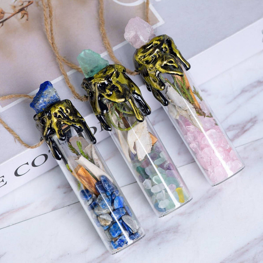 Natural Crystal Crushed Stone Wishing Bottle
