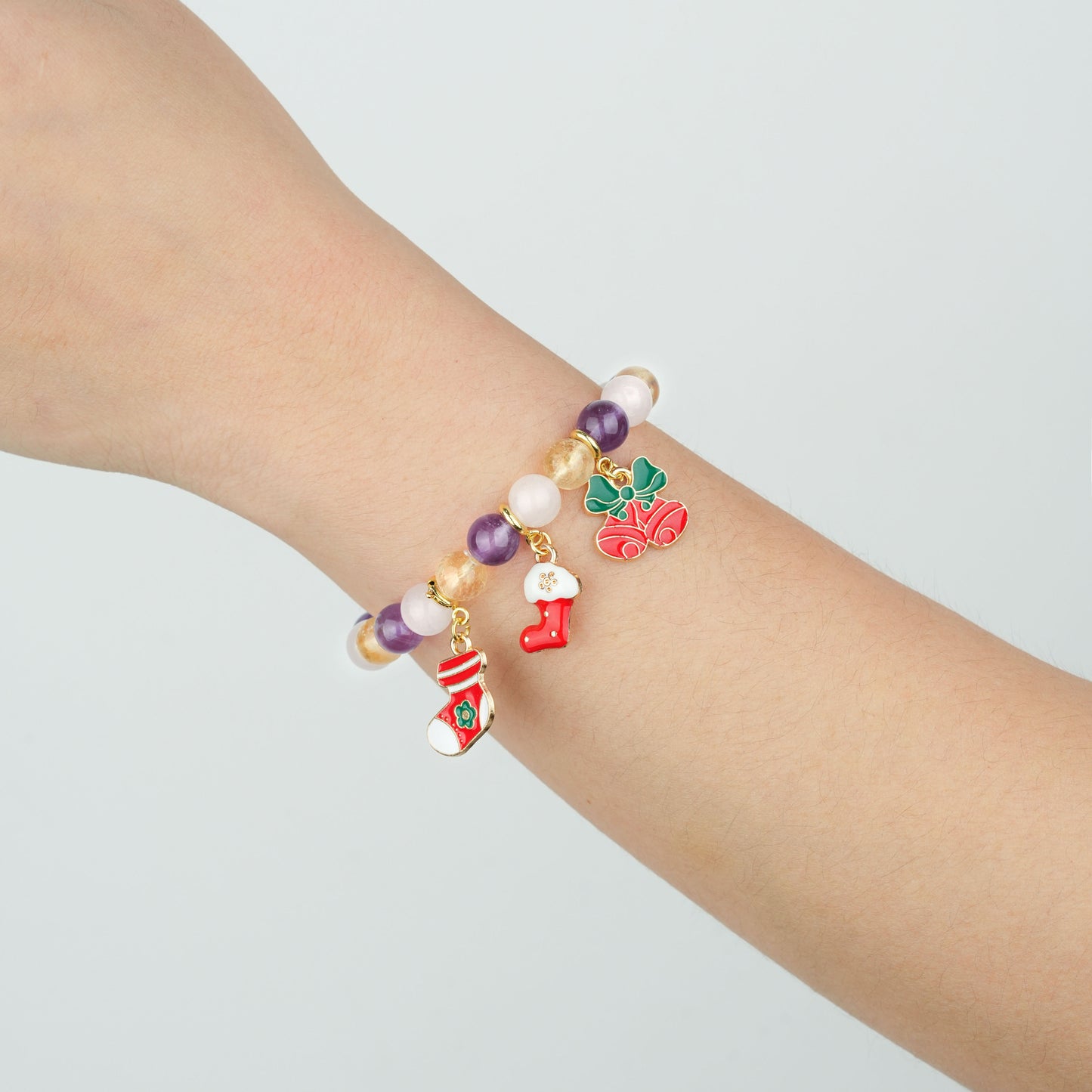Christmas Enamel Zinc Alloy DIY Charms