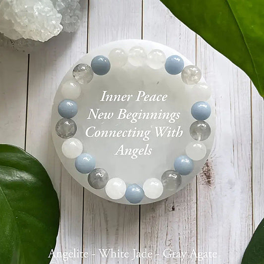 Aquamarine natural stone bracelet