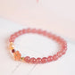 Strawberry crystal bracelet