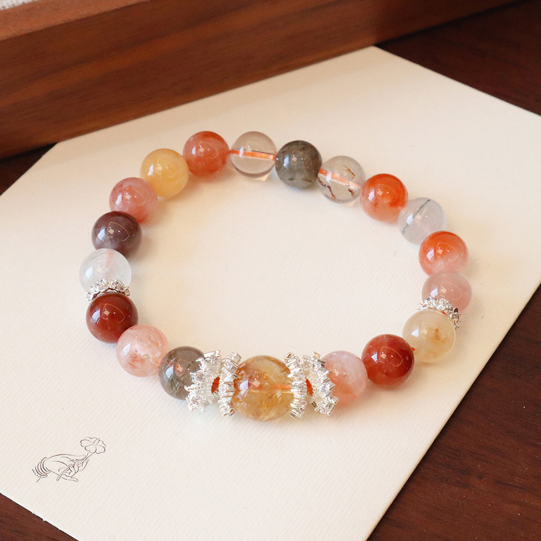 Natural red crystal bracelet