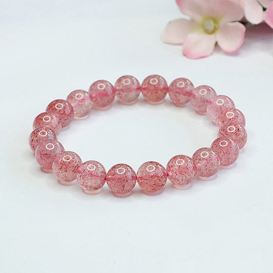 Natural strawberry crystal bracelet