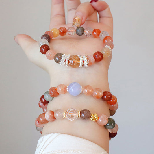 Natural red crystal bracelet