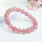 Natural strawberry crystal bracelet