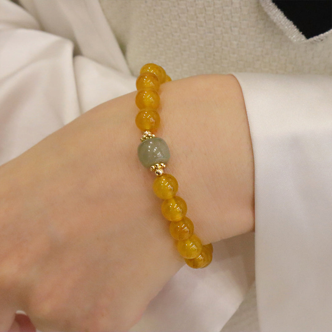 Natural agate bracelet