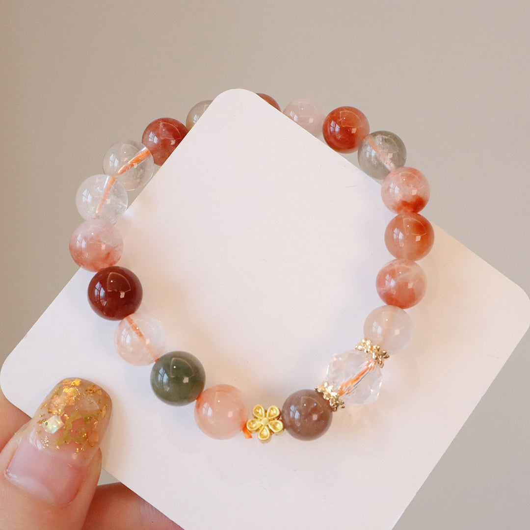 Natural red crystal bracelet