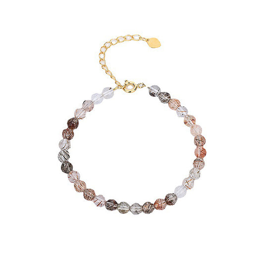 Natural black gold super seven crystal bracelet