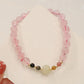 Natural pink crystal bracelet
