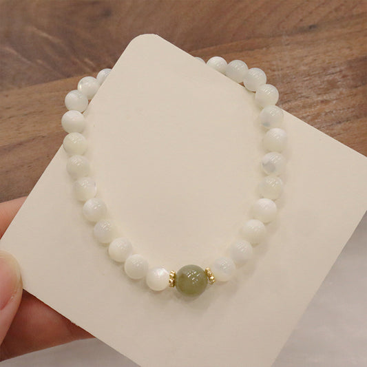 Natural white mother-of-pearl bracelet