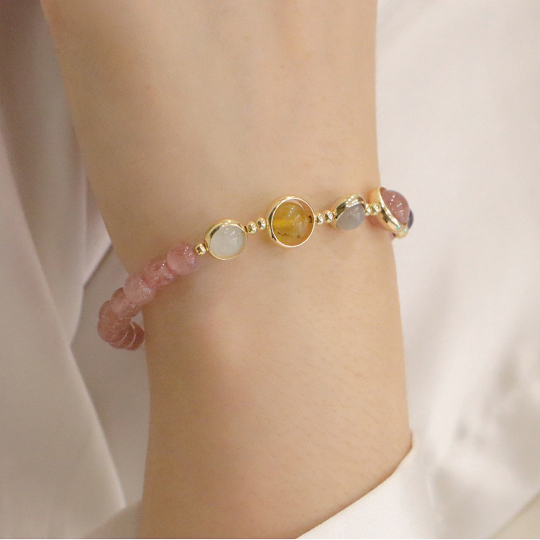 Natural garnet bracelet