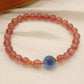 Natural strawberry crystal bracelet