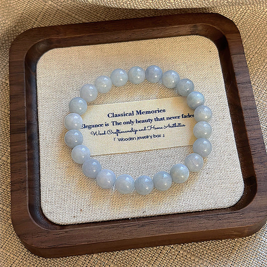 Natural stone crystal bracelet--Aquamarine