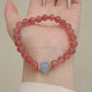 Natural strawberry crystal bracelet