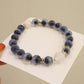 Natural blue agate bracelet