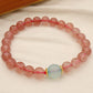 Natural strawberry crystal bracelet