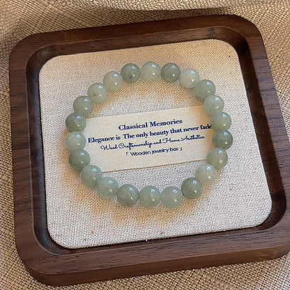 Natural stone crystal bracelet-Green Jade
