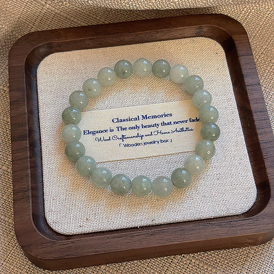 Natural stone crystal bracelet-Green Jade