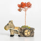 Little donkey cart crystal tree ornament