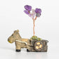 Little donkey cart crystal tree ornament