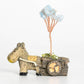 Little donkey cart crystal tree ornament