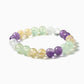 White Phantom Quartz and Grape Agate Charm Bracelet