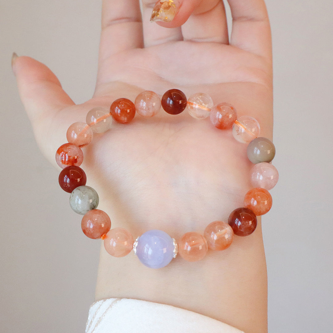 Natural red crystal bracelet