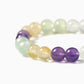 White Phantom Quartz and Grape Agate Charm Bracelet