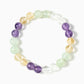 White Phantom Quartz and Grape Agate Charm Bracelet