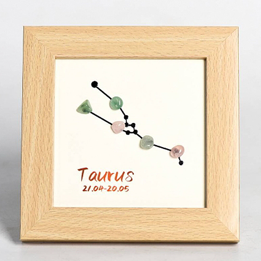 Zodiac Sign Crystal Gravel Decorate Picture Frame