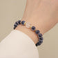 Natural blue agate bracelet