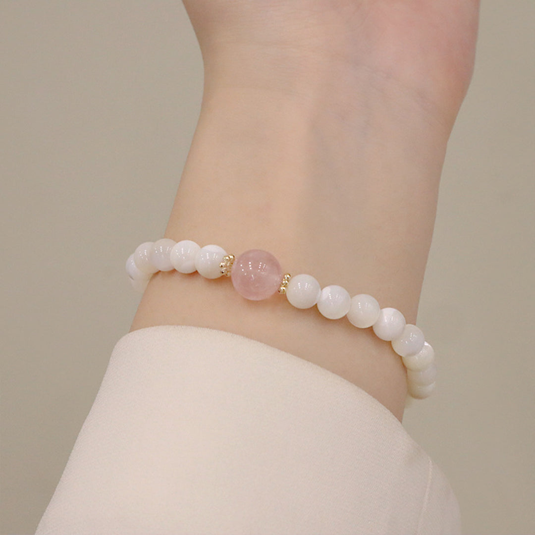 Natural white mother-of-pearl bracelet