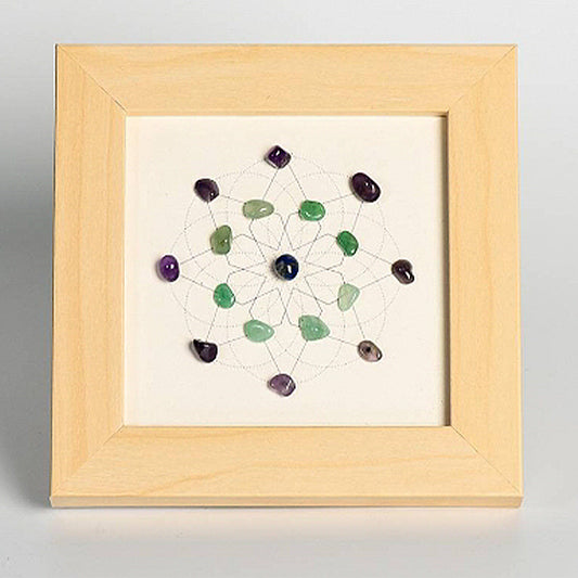 Flower Of Life Crystal Stone Photo Frame