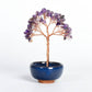 Colorful small bowl shaped crystal tree ornaments