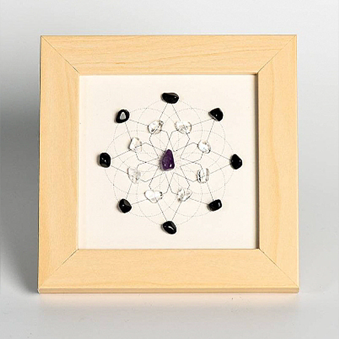 Flower Of Life Crystal Stone Photo Frame