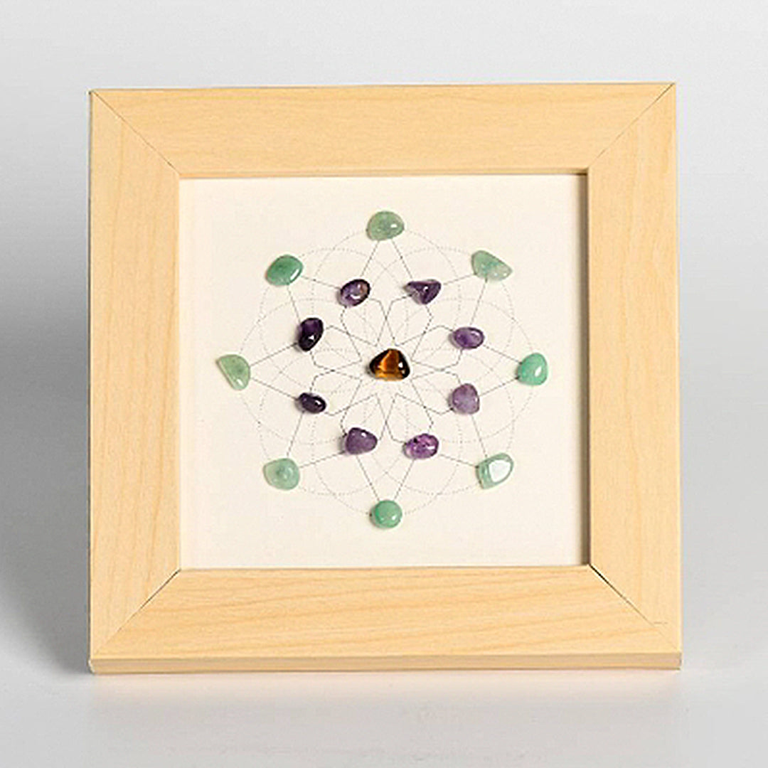 Flower Of Life Crystal Stone Photo Frame