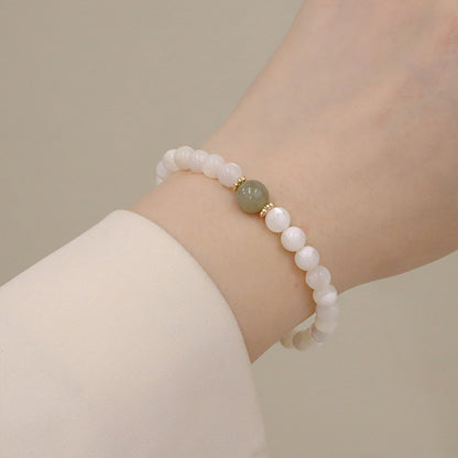 Natural white mother-of-pearl bracelet