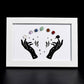 Crystal Stone Photo Frame Of Seven Chakras On Both Hands