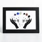 Crystal Stone Photo Frame Of Seven Chakras On Both Hands