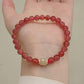 Natural strawberry crystal bracelet
