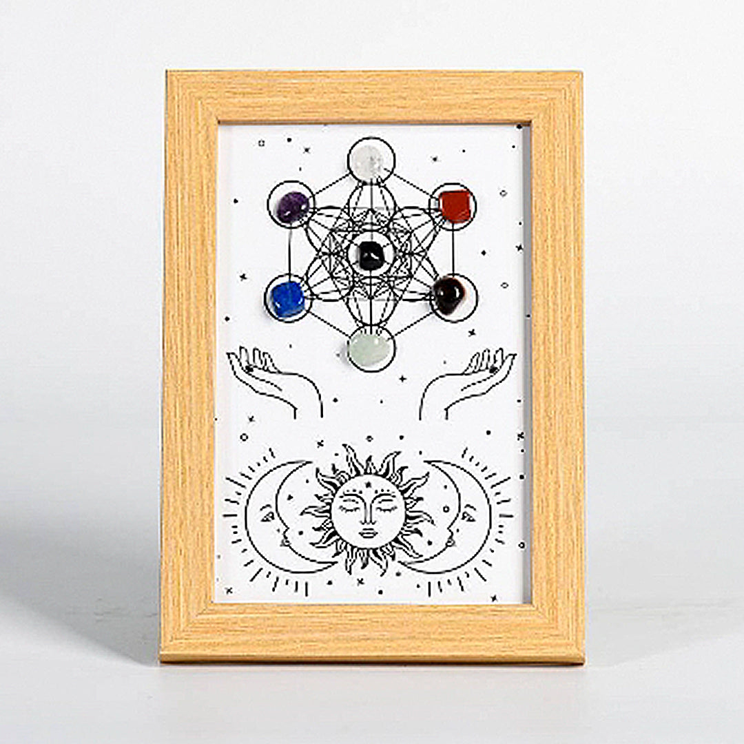 Metatron Hexagonal Rough Crystal Photo Frame