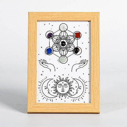 Metatron Hexagonal Rough Crystal Photo Frame