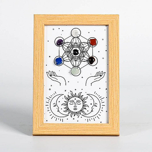 Metatron Hexagonal Rough Crystal Photo Frame