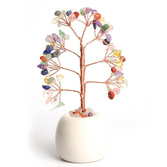 Jar-shaped crystal tree ornaments