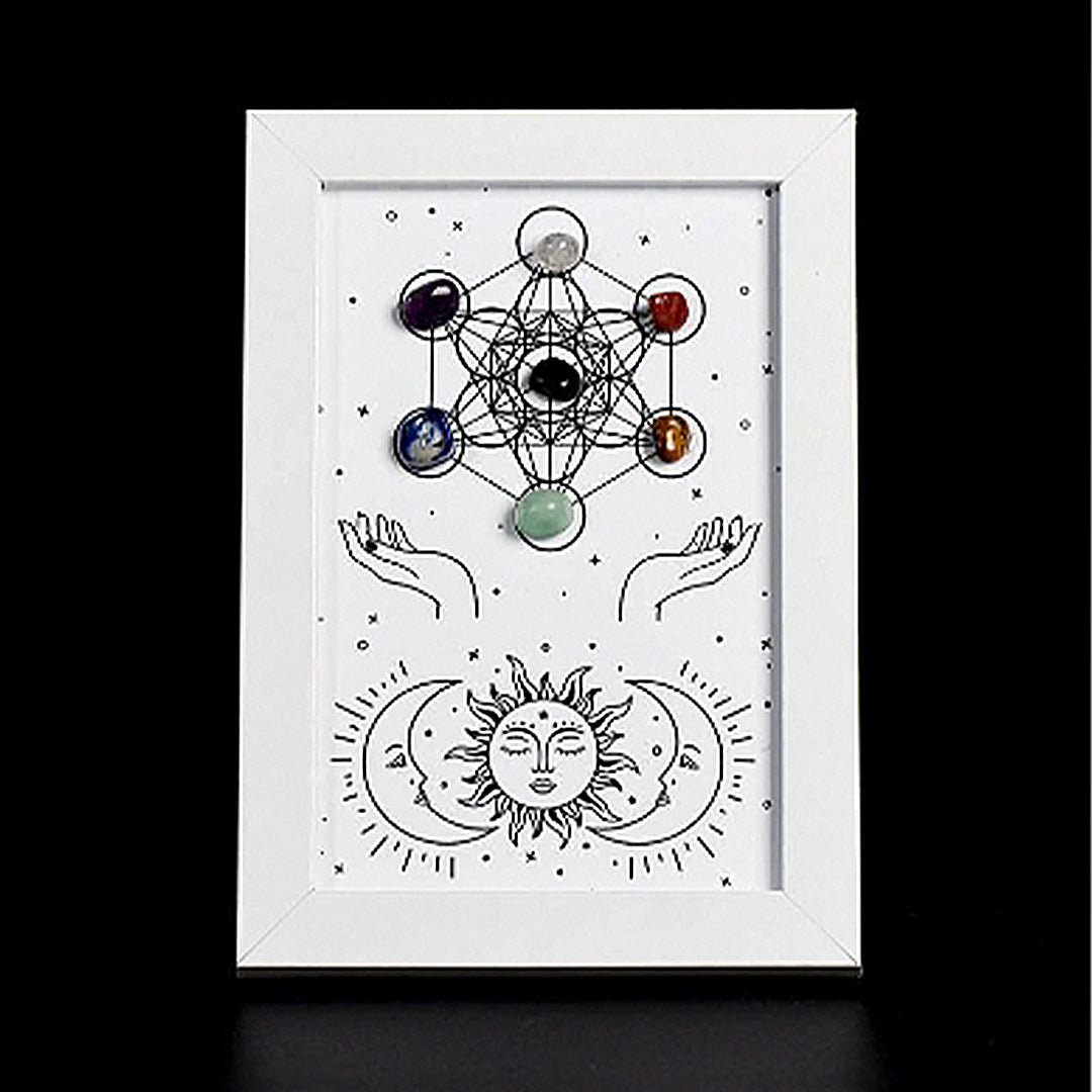 Metatron Hexagonal Rough Crystal Photo Frame